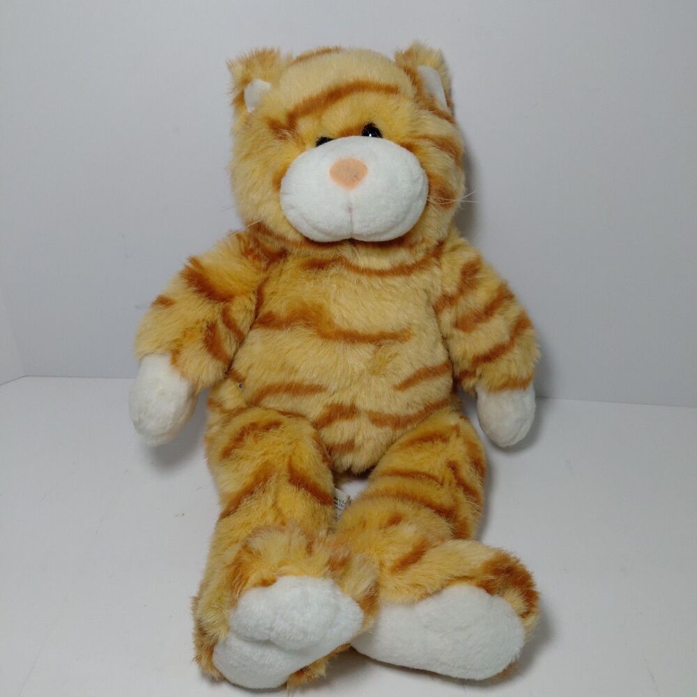1997 Build A Bear BAB Orange Tabby Striped Kitty Cat Plush 16" Tall